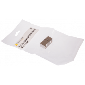 RJ-45 socket coupler, shielded, 90 degrees, category 5E, Keystone form-factor